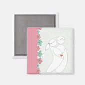 妊娠磁石（ピンク） マグネット (正面/裏面)