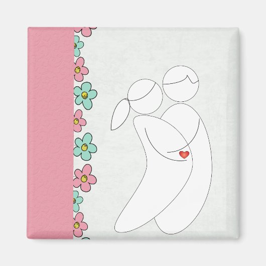 妊娠磁石（ピンク） マグネット (正面)