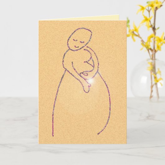 妊娠祝い カード (黄色い花)