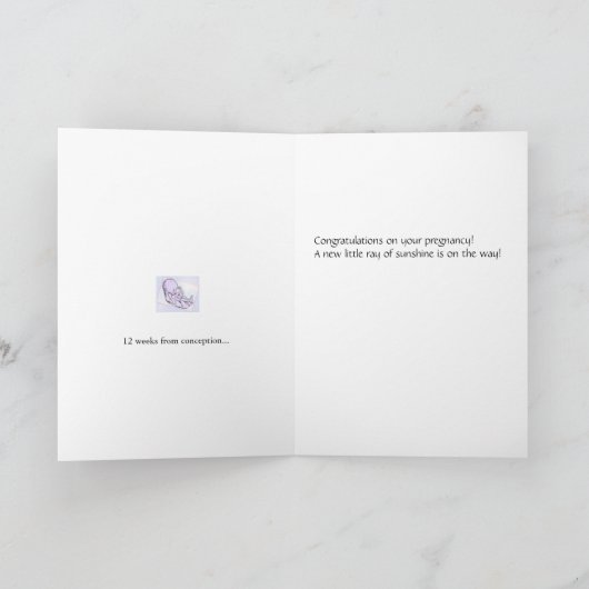 妊娠祝い カード (内部)