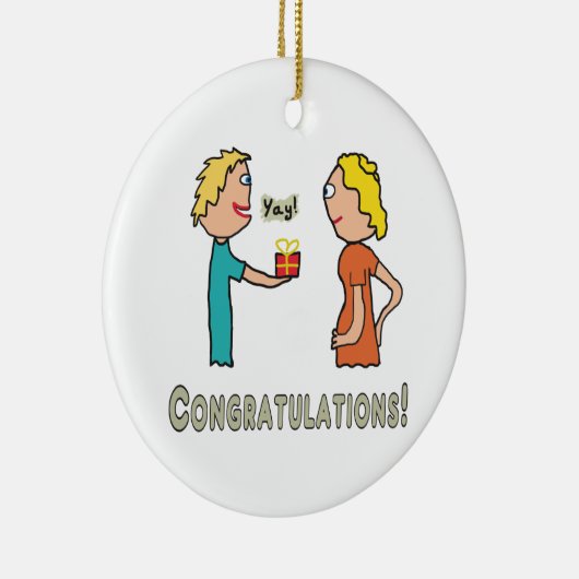 妊娠祝い セラミックオーナメント (右)
