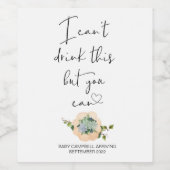 妊娠私は飲むことができないベビーを明らかにする秋 ワインラベル (シングルラベル)