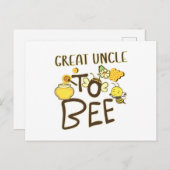 妊娠素晴らしの発表をする叔父 ポストカード (正面/裏面)