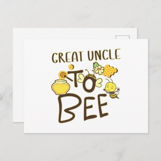 妊娠素晴らしの発表をする叔父 ポストカード (正面/裏面)