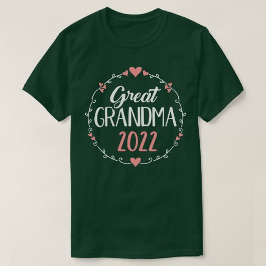 妊娠素晴らし発表のおばあちゃん2022 Tシャツ (デザイン正面)