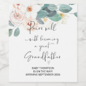 妊娠素晴らし発表パパ ワインラベル (シングルラベル)