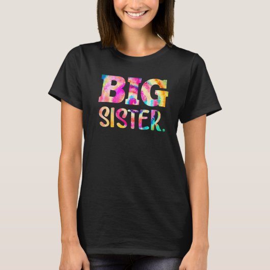 妊娠絞り染めすぐにSistになるビッグシスを促進 Tシャツ (正面)