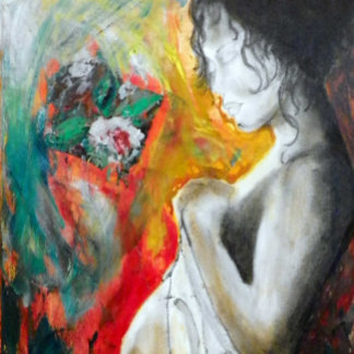 妊娠絵画の 案内ポストカード