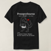 妊娠胡を意味するPrangrysaurus定怒義 Tシャツ (デザイン正面)