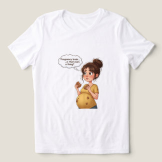 「妊娠脳」面白いTシャツ | かわいいマタニティー トライブレンドＴシャツ