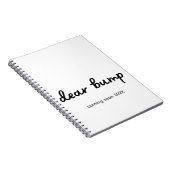 妊娠親愛日記の間来もなく年。 ノートブック (右側)