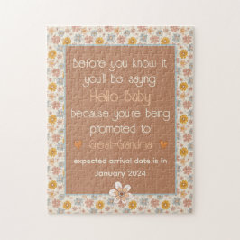 妊娠記ユニーク述ギフトヴィンテージレトロ ジグソーパズル