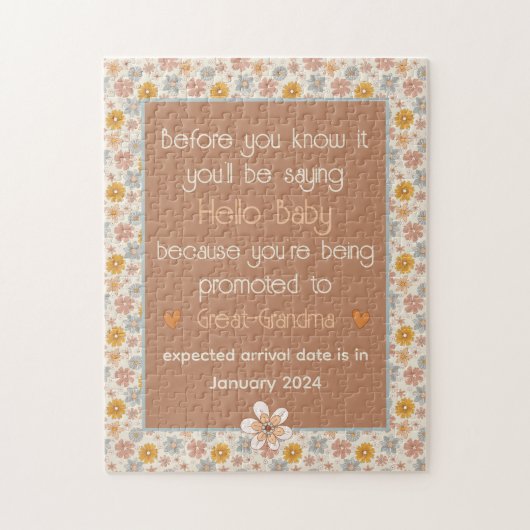 妊娠記ユニーク述ギフトヴィンテージレトロ ジグソーパズル (縦)