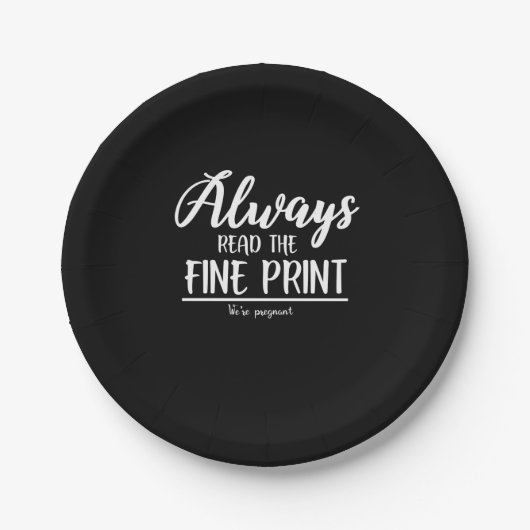 妊娠読プリント ペーパープレート (正面)