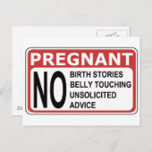 妊娠警告者 案内ポストカード (正面/裏面)