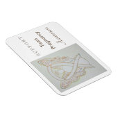 妊娠10代の認識度ホワイトリボンエンジェルマグネット マグネット (右側)