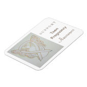 妊娠10代の認識度ホワイトリボンエンジェルマグネット マグネット (左側)