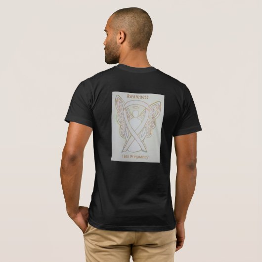 妊娠10代の認識度リボンエンジェルシャツ Tシャツ (裏面フル)