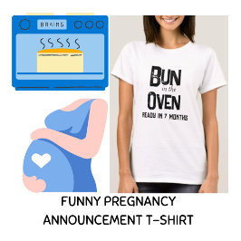 妊娠7ヶ月で準備ができてオーブンでパン Tシャツ