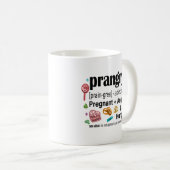 妊娠+お怒なかい=怒 コーヒーマグカップ (正面右)