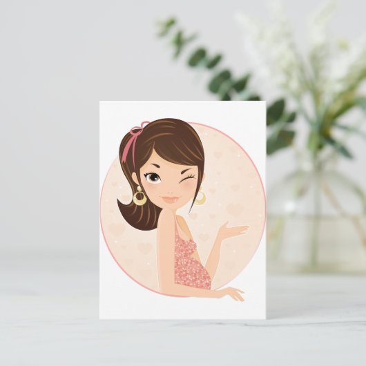 妊娠 案内ポストカード (スタンド正面)