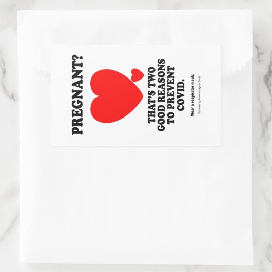 妊娠? 長方形シール (バッグ)