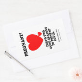 妊娠？ 長方形シール (封筒)