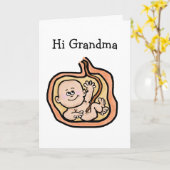 妊婦おばあちゃんの母の日のカード カード (黄色い花)