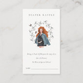 妊婦おむつラッフルベビーシャワー エンクロージャーカード (正面)