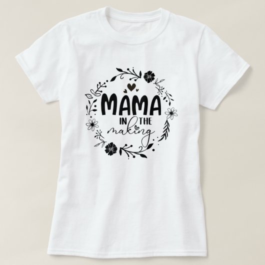妊婦さんのお母さん Tシャツ (デザイン正面)