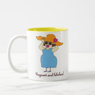 妊婦と素晴らしいコーヒーマグ ツートーンマグカップ