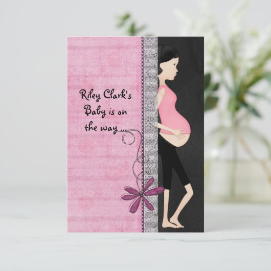 妊婦のための赤ちゃんシャワー 招待状 (スタンド正面)