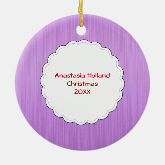 妊婦のでパーソナライズな日付がついているがあるかわいいお母さん セラミックオーナメント (裏面)