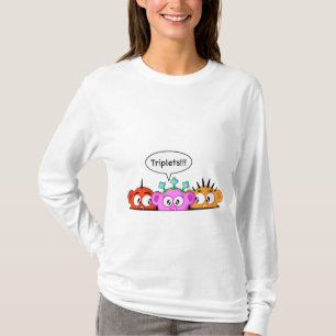 妊婦のなデザイン-三重項! Tシャツ