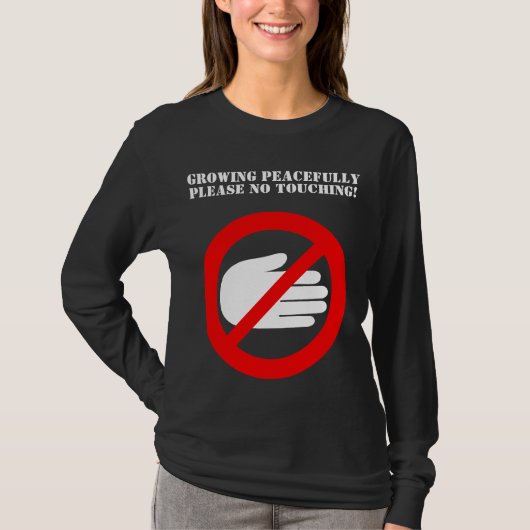 妊婦のなTシャツに触れること Tシャツ (正面)