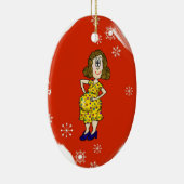妊婦のクリスマスのオーナメントはそれをカスタマイズ! セラミックオーナメント (右)