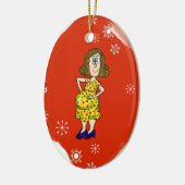 妊婦のクリスマスのオーナメントはそれをカスタマイズ! セラミックオーナメント (左)