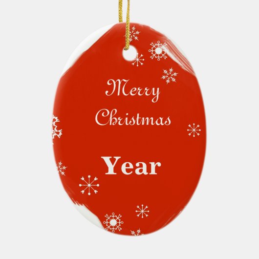 妊婦のクリスマスのオーナメントはそれをカスタマイズ! セラミックオーナメント (裏面)