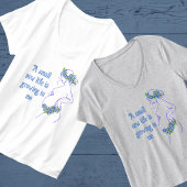 妊婦のシルエットと名言デザイン Tシャツ