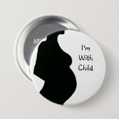 妊婦のシルエット- Chldの… 缶バッジ (正面&裏面)