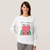 -妊婦のスイカTシャツ Tシャツ (正面フル)