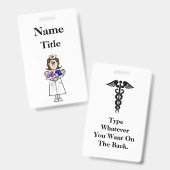 妊婦のナースベビーバカスタマイズッジ！ バッジ (正面＆裏面)