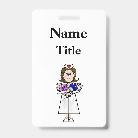 妊婦のナースベビーバカスタマイズッジ！ バッジ (正面)