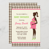 妊婦のベビーシャワー 招待状 (正面/裏面)