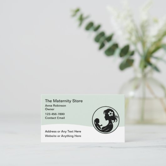 妊婦のモダントレンディー気に子 名刺 (スタンド正面)