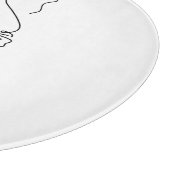 妊婦の優雅さ：妊婦ラインアート カッティングボード (角)