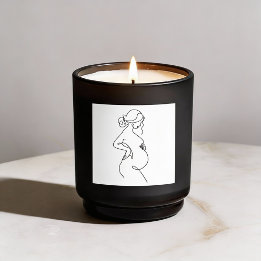 妊婦の優雅さ：妊婦ラインアート ラウンドシール