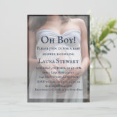 妊婦の写真 – ベビーシャワー 招待状 (スタンド正面)