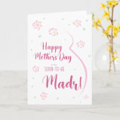 妊婦の母の日のカード カード (黄色い花)