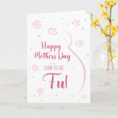 妊婦の母の日のカード カード (黄色い花)